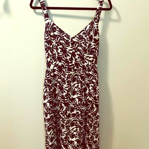 JCrew Black and White Linen Maxi